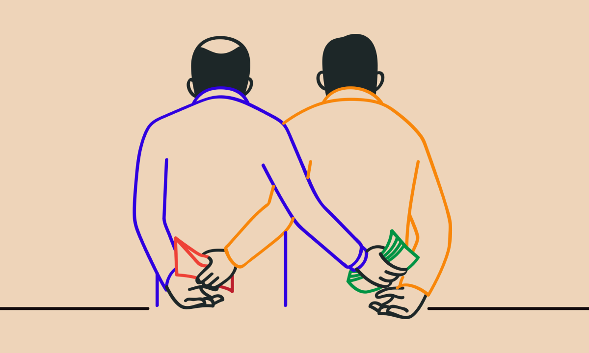 Graphic exposing corruption in the Health care industry